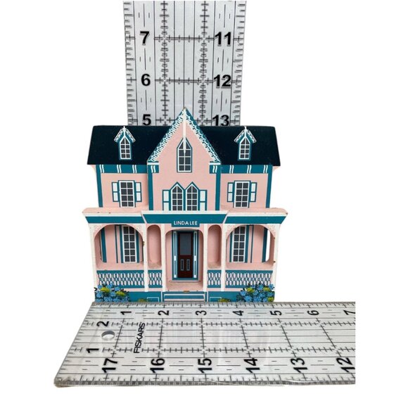 Shelia’s 1993 Linda Lee Cape May Pink House Shelf Sitter - Picture 3 of 6